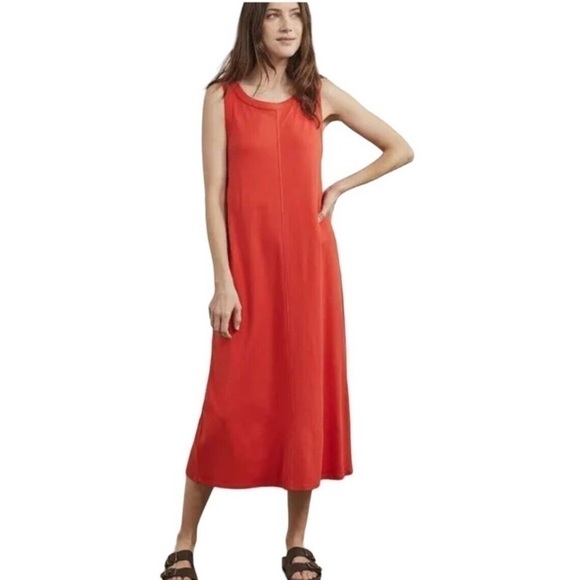 Elizabeth & James Red Cosmic Maxi Midi Tank Dress Size Medium - Picture 2 of 7